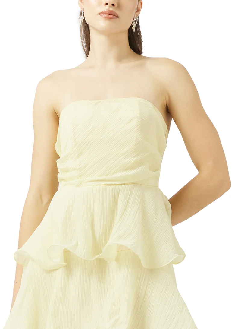 Ginger  Bandeau Tiered A Line Dress for Women | Best Price UAE